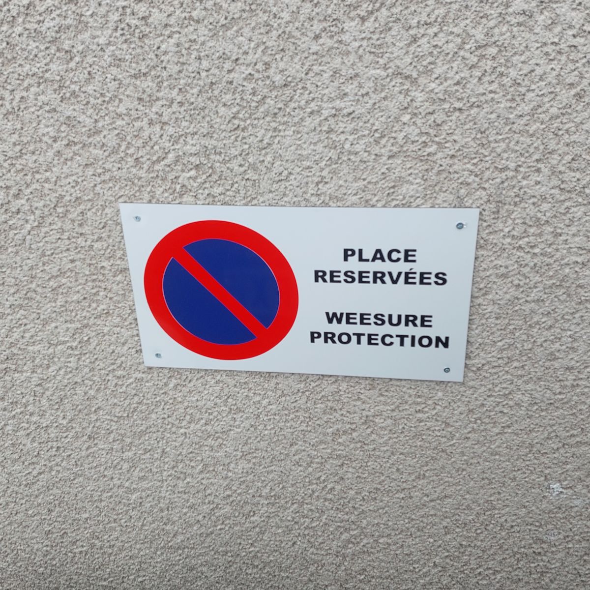 plaque signalétique en alupanel